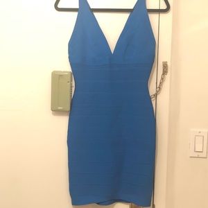 Blue Herve Leger dress